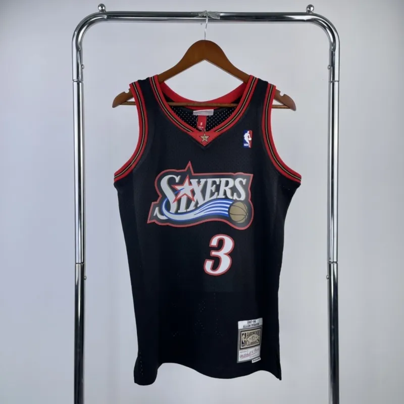Philadelphia 76ers Mitchell & Ness Retro Black Allen Iverson #3 Men’s Jersey