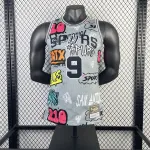 2002/03 San Antonio Spurs Mitchell & Ness Retro Graffiti Tony Parker #9 Jersey | NBA Swingman Jersey