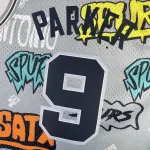 2002/03 San Antonio Spurs Mitchell & Ness Retro Graffiti Tony Parker #9 Jersey | NBA Swingman Jersey