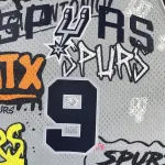 2002/03 San Antonio Spurs Mitchell & Ness Retro Graffiti Tony Parker #9 Jersey | NBA Swingman Jersey