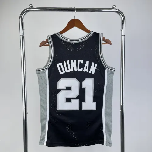 1998/99 San Antonio Spurs Mitchell & Ness Retro Black Tim Duncan #21 Jersey | NBA Swingman Jersey