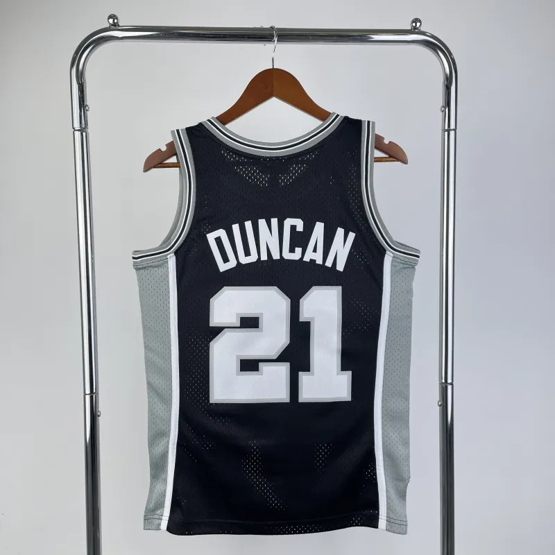 1998/99 San Antonio Spurs Mitchell & Ness Retro Black Tim Duncan #21 Jersey | NBA Swingman Jersey