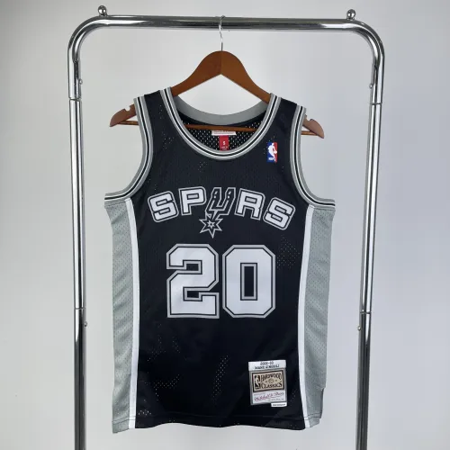 2002/03 San Antonio Spurs Mitchell & Ness Retro Black Manu Ginobili #20 Jersey | NBA Swingman Jersey