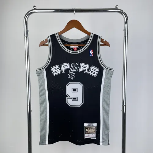 2002/03 San Antonio Spurs Mitchell & Ness Retro Black Tony Parker #9 Jersey | NBA Swingman Jersey