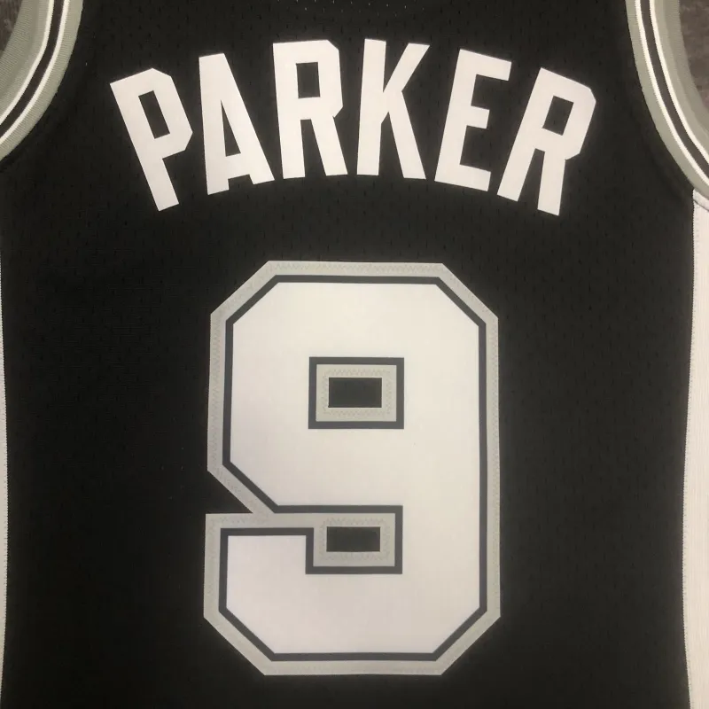 2002/03 San Antonio Spurs Mitchell & Ness Retro Black Tony Parker #9 Jersey | NBA Swingman Jersey