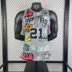 1998/99 San Antonio Spurs Mitchell & Ness Retro Graffiti Tim Duncan #21 Jersey | NBA Swingman Jersey