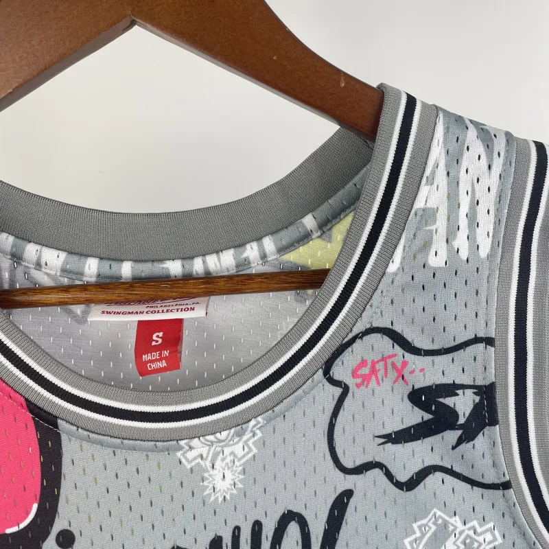 1998/99 San Antonio Spurs Mitchell & Ness Retro Graffiti Tim Duncan #21 Jersey | NBA Swingman Jersey