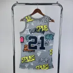 1998/99 San Antonio Spurs Mitchell & Ness Retro Graffiti Tim Duncan #21 Jersey | NBA Swingman Jersey