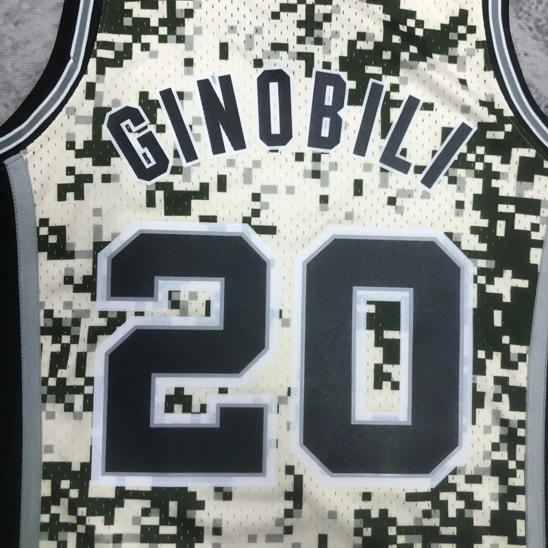 San Antonio Spurs Mitchell & Ness Retro Manu Ginobili #20 Jersey | NBA Swingman Jersey