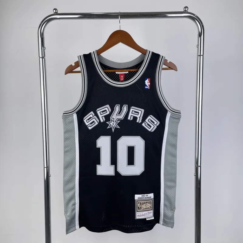 San Antonio Spurs Mitchell & Ness Retro Black Jeremy Sochan #10 Jersey | NBA Swingman Jersey