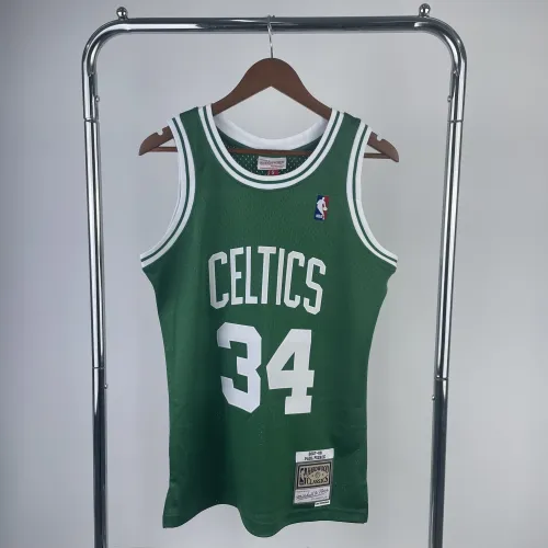 Camisa masculina verde retrô Paul Pierce Mitchell & Ness #34 do Boston Celtics da temporada 2008/09