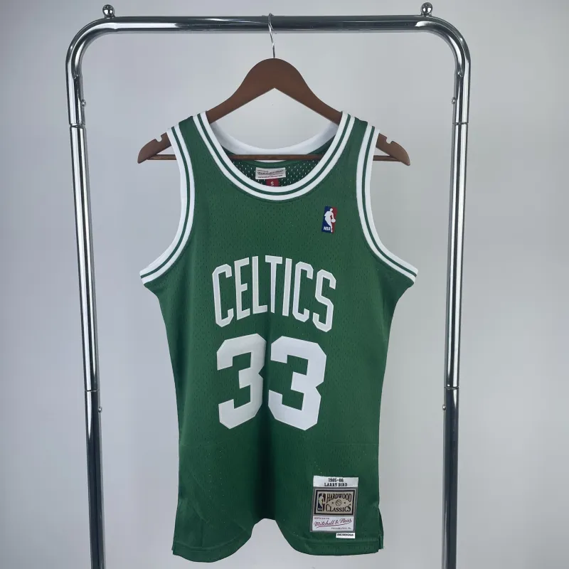 1985/86 Boston Celtics Mitchell & Ness Retro Larry Bird #33 Green Men’s Jersey