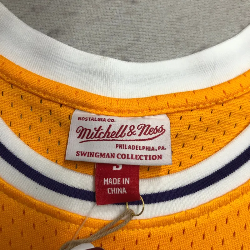 Los Angeles Lakers Mitchell & Ness Retro Dennis Rodman #73 Yellow Men’s Jersey