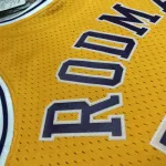 Los Angeles Lakers Mitchell & Ness Retro Dennis Rodman #73 Yellow Men’s Jersey