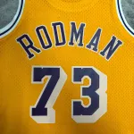Los Angeles Lakers Mitchell & Ness Retro Dennis Rodman #73 Yellow Men’s Jersey