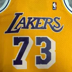 Los Angeles Lakers Mitchell & Ness Retro Dennis Rodman #73 Yellow Men’s Jersey
