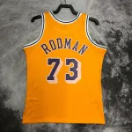 Los Angeles Lakers Mitchell & Ness Retro Dennis Rodman #73 Yellow Men’s Jersey