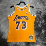 Los Angeles Lakers Mitchell & Ness Retro Dennis Rodman #73 Yellow Men’s Jersey