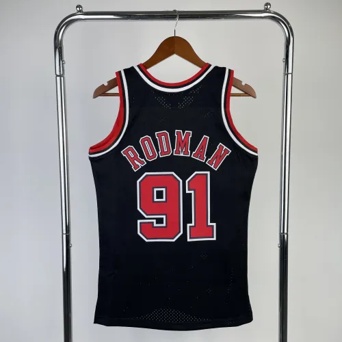 Camiseta Chicago Bulls Mitchell & Ness Retro Dennis Rodman #91 Hombre