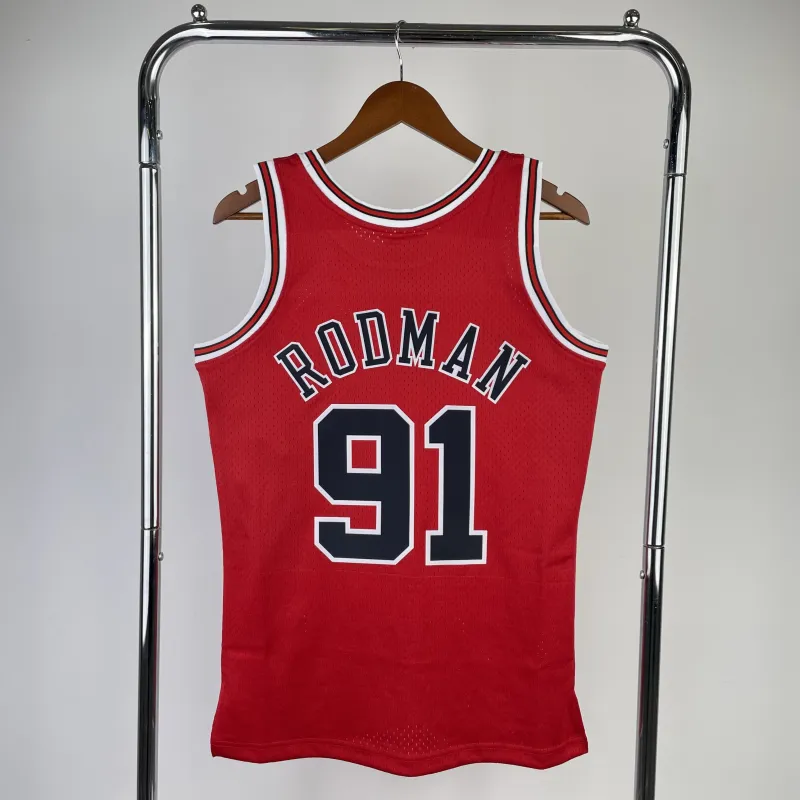 Chicago Bulls Mitchell & Ness Retro Dennis Rodman #91 Men’s Jersey
