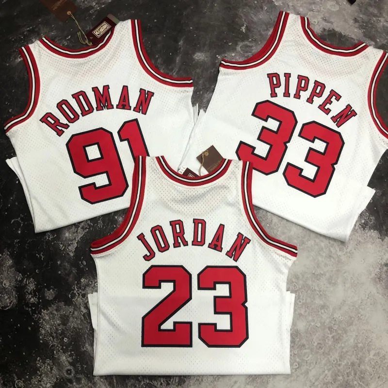 Maglia da uomo Chicago Bulls Mitchell & Ness Retro Scottie Pippen #33