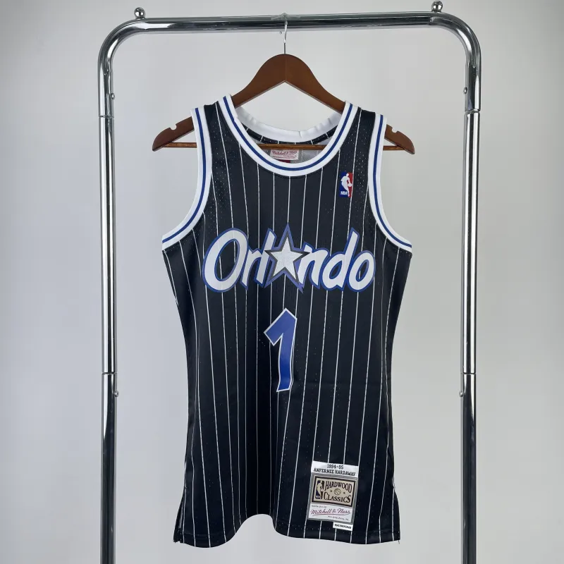 Camiseta de hombre Orlando Magic Mitchell & Ness Classic negra de Penny Hardaway #1