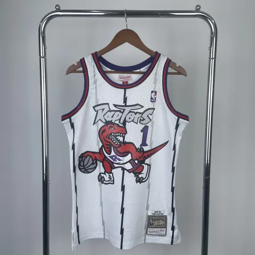 Toronto Raptors Mitchell & Ness Classic White Tracy McGrady #1 Jersey | NBA Swingman Jersey