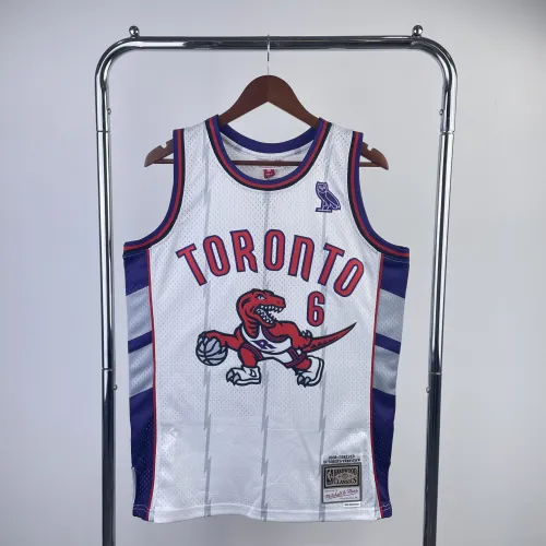 Toronto Raptors Mitchell & Ness Classic White #6 Jersey | NBA Swingman Jersey