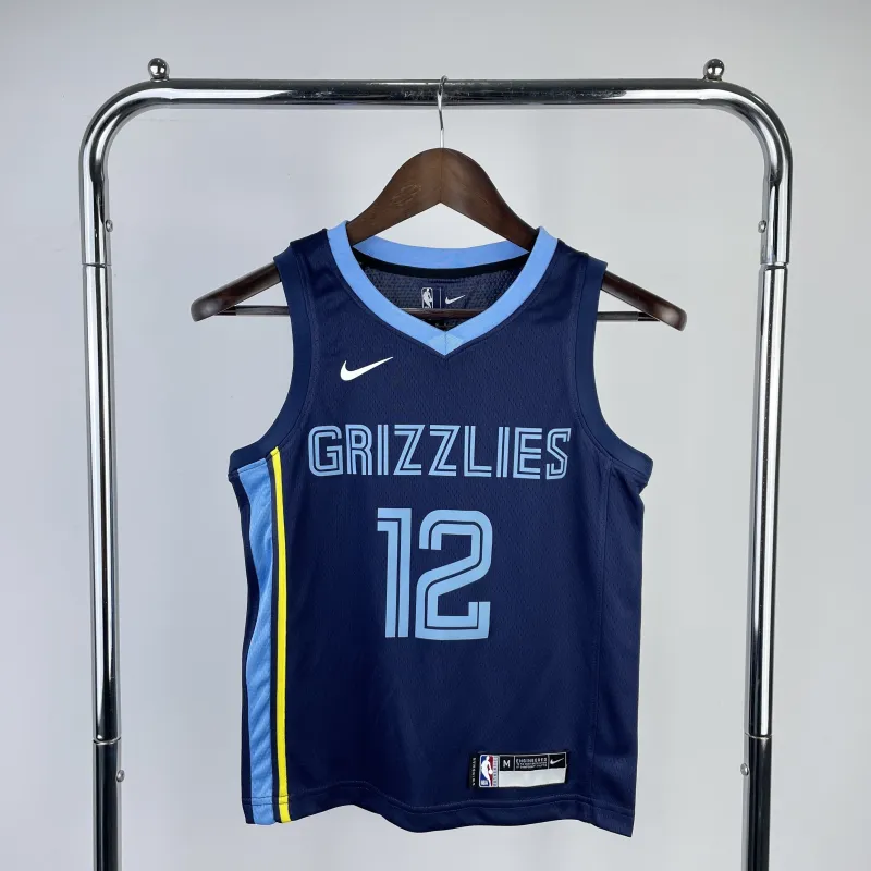 Memphis Grizzlies Ja Morant #12 Youth Blue Jersey