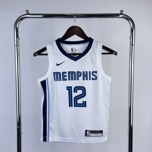 Memphis Grizzlies Ja Morant #12 Jeugd Wit Jersey
