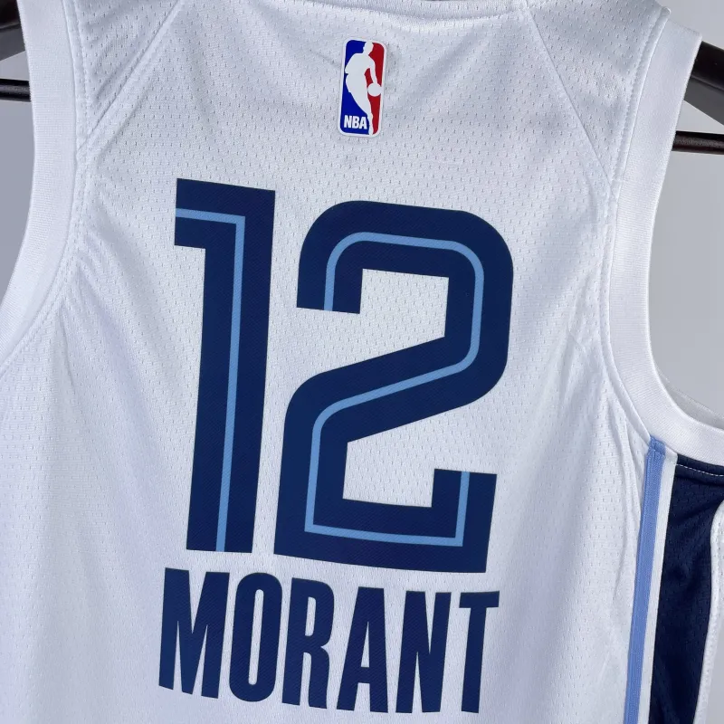 Memphis Grizzlies Ja Morant #12 Youth White Jersey