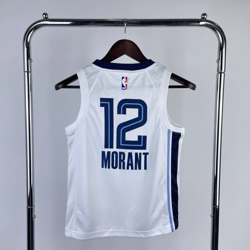 Memphis Grizzlies Ja Morant #12 Youth White Jersey
