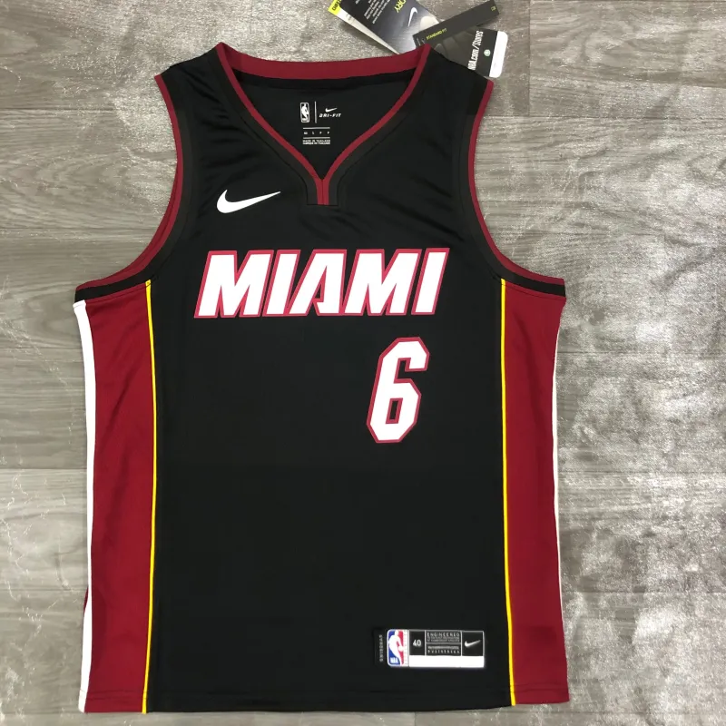Miami Heat V-Neck LeBron James #6 Men’s Jersey
