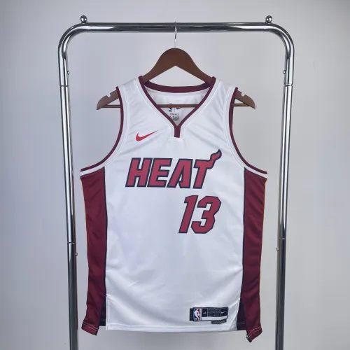 Camisola com decote em V Bam Adebayo #13 para homem dos Miami Heat