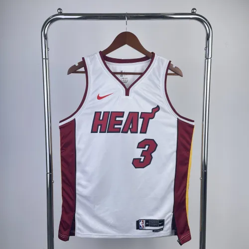 Miami Heat V-Ausschnitt Dwyane Wade #3 Herren Trikot