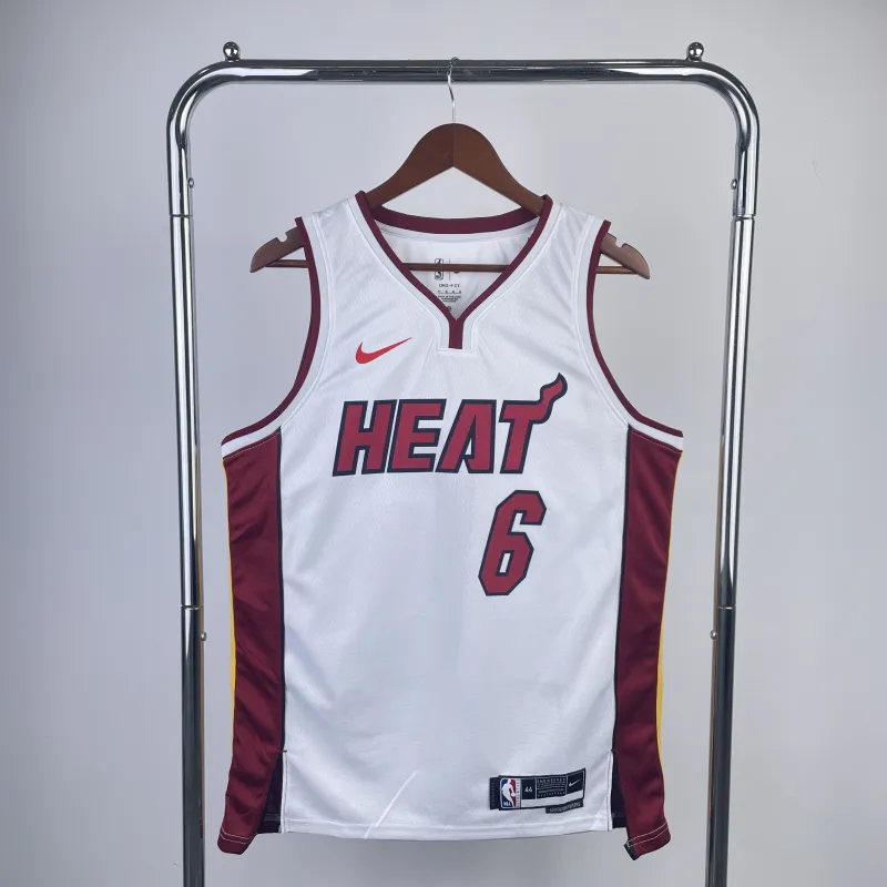 Maglia da uomo Miami Heat con scollo a V di LeBron James (modello #6)