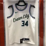 Maglia da uomo Giannis Antetokounmpo #34 Bianco dei Milwaukee Bucks