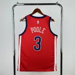 Maillot homme Jordan Poole #3 des New Orleans Pelicans rouges Maillot homme rouge des Pelicans de la Nouvelle-Orléans, Jordan Poole #3