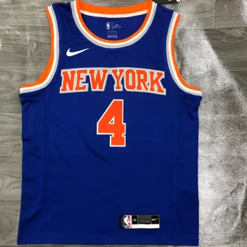 Camisola azul Derrick Rose #4 dos New York Knicks | Camisola Swingman da NBA