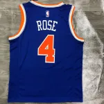 New York Knicks Blue Derrick Rose #4 Jersey | NBA Swingman Jersey