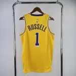 Los Angeles Lakers D’Angelo Russell #1 Yellow Men’s Jersey