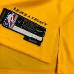 Los Angeles Lakers D’Angelo Russell #1 Yellow Men’s Jersey