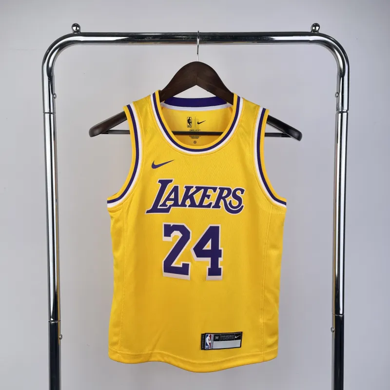 Los Angeles Lakers Kobe Bryant #24 jeugdshirt in geel
