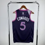 Minnesota Timberwolves Purple Anthony Edwards #5 Men’s Jersey