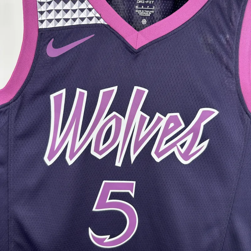 Minnesota Timberwolves Purple Anthony Edwards #5 Men’s Jersey