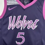 Minnesota Timberwolves Purple Anthony Edwards #5 Men’s Jersey