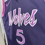 Minnesota Timberwolves Purple Anthony Edwards #5 Men’s Jersey