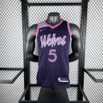 Minnesota Timberwolves Purple Anthony Edwards #5 Men’s Jersey
