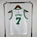 Boston Celtics Jaylen Brown #7 Jeugd Wit Jersey Boston Celtics Jaylen Brown #7 Youth White Jersey