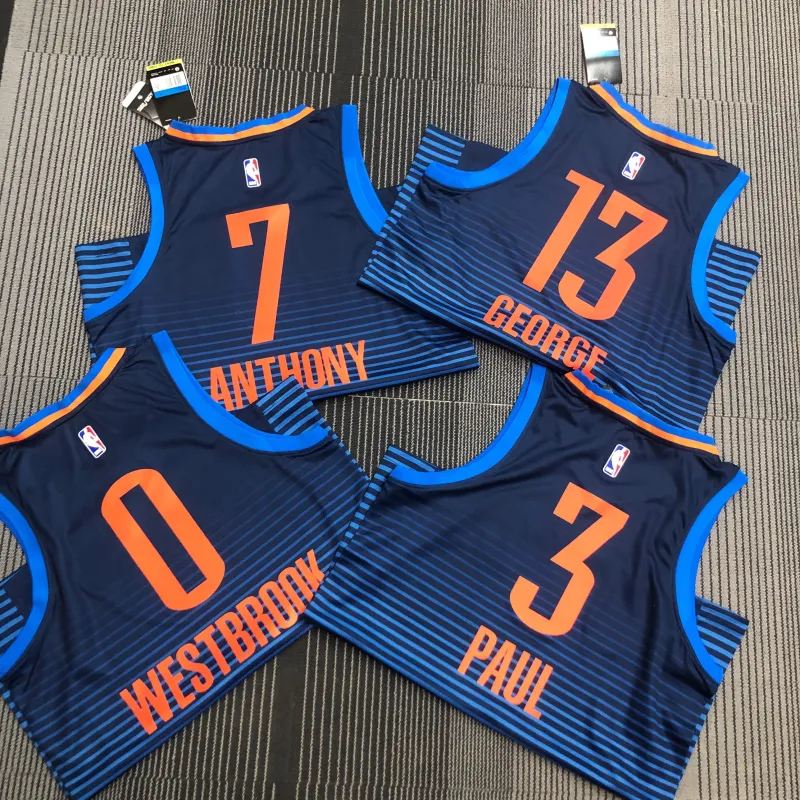 Oklahoma City Thunder Blue Russell Westbrook #0 Men’s Jersey